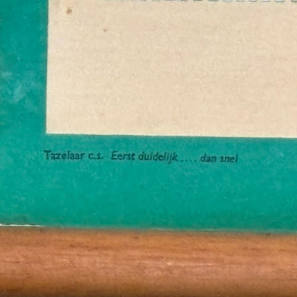 Vintage Nederlandse schoolkaart 'Letterkaart I LH'  Cijfer- en schrijfleerkaart voor linkshandigen  ca. 19801995  J.B. Wolters Groningen