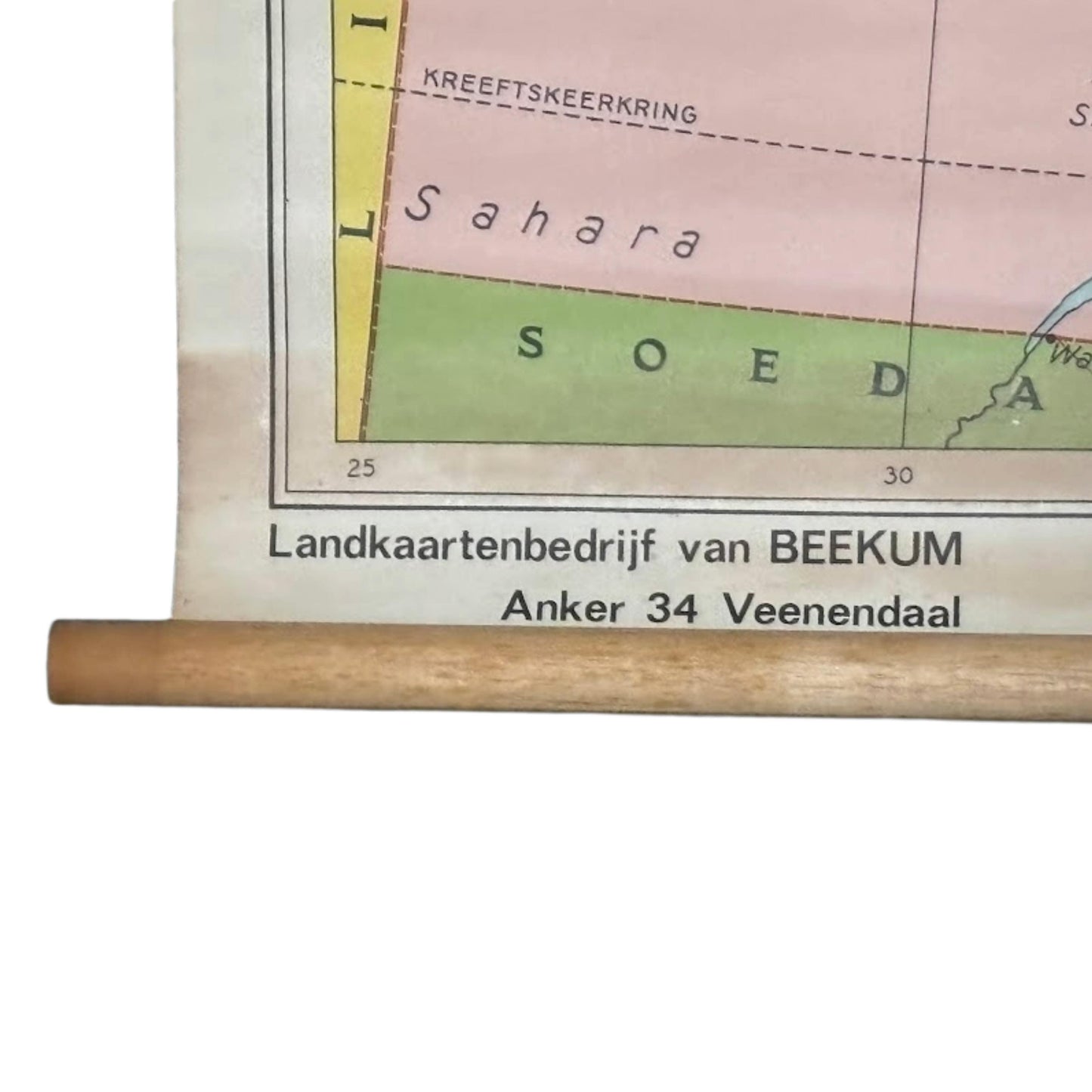 Vintage schoolwandkaart Het Nabije Oosten ca. 1970 | Educatieve kaart geopolitiek Midden-Oosten | Canvas poster Van Beekum Veenendaal