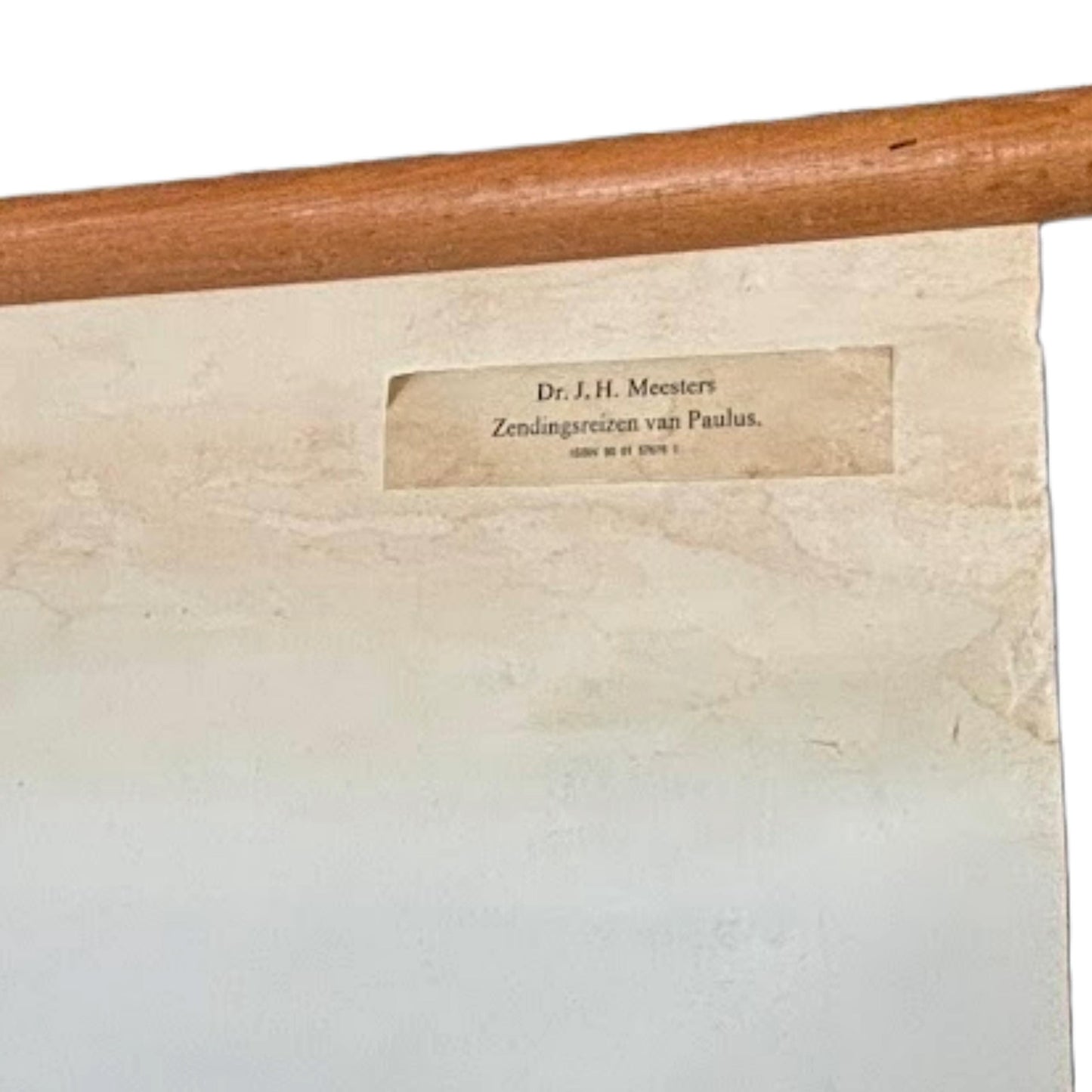 Vintage educatieve wandkaart ‘Zendingsreizen van Paulus  Wolters-Noordhoff 1970  religieuze schoolkaart christendom  100 × 75 cm