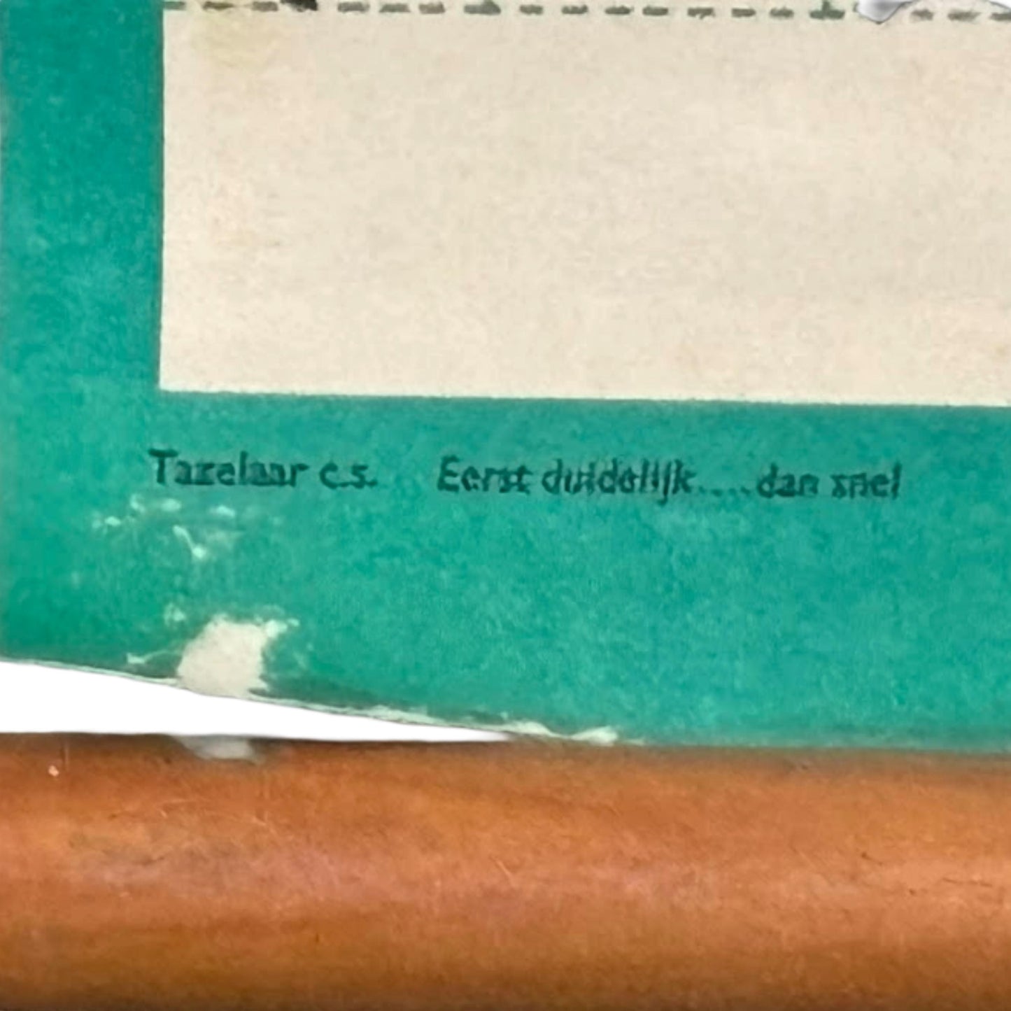 Vintage Nederlandse schoolkaart met verbonden schrift voor linkshandigen  educatieve letterkaart ca. 19801995  J.B. Wolters Groningen
