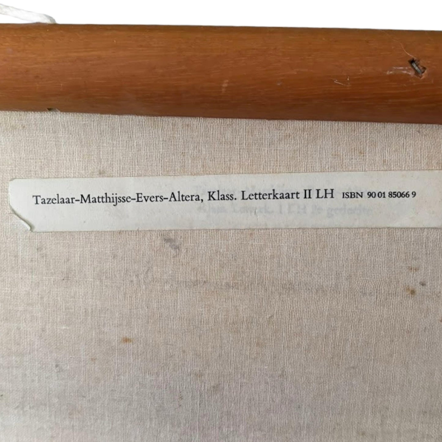 Vintage Nederlandse schoolkaart met verbonden schrift voor linkshandigen  educatieve letterkaart ca. 19801995  J.B. Wolters Groningen